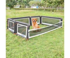 Aufblasbarer Hundelaufstall 100cm Grau - Ideal für Wohnwagen & Outdoor - bis zu 35% Rabatt!