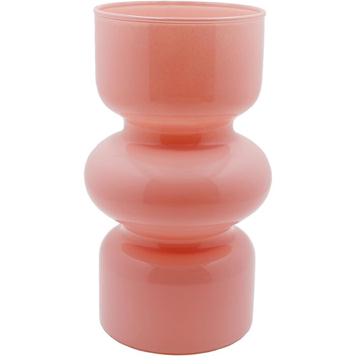 Moderne Geometrische Glasvase Rosa 18cm - Jetzt bis zu 35% reduziert!
