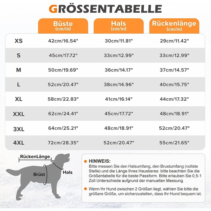 Hundemantel L warm & wasserdicht mit Geschirr | Bis zu 35% Rabatt!