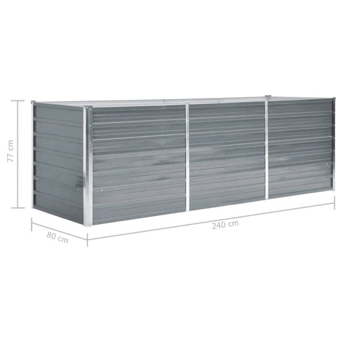 Großes Hochbeet verzinkter Stahl 240x80x77cm - bis zu 35% Rabatt