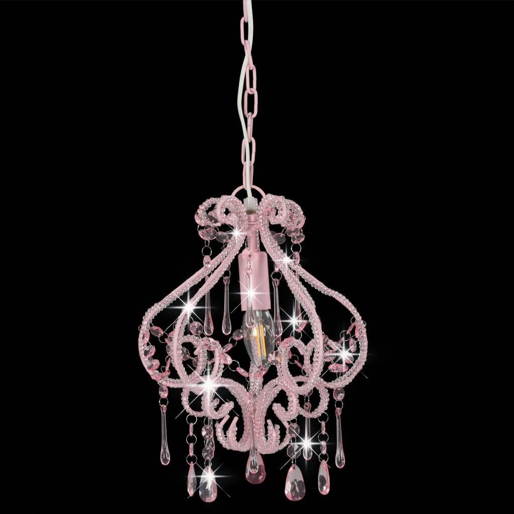 Dekorative Deckenleuchte Rosa Acrylperlen 24x32cm - bis zu 35% Rabatt
