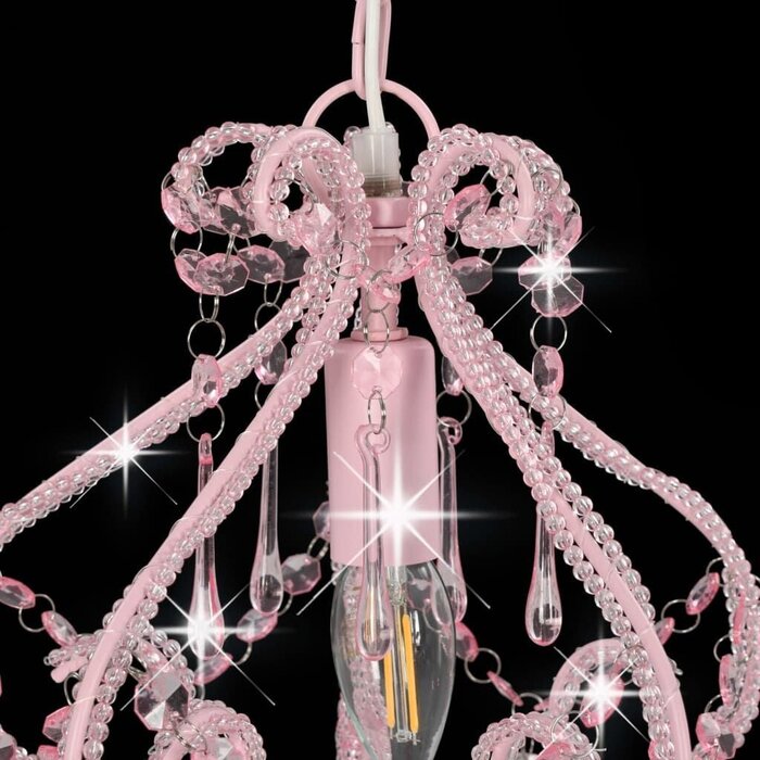 Dekorative Deckenleuchte Rosa Acrylperlen 24x32cm - bis zu 35% Rabatt