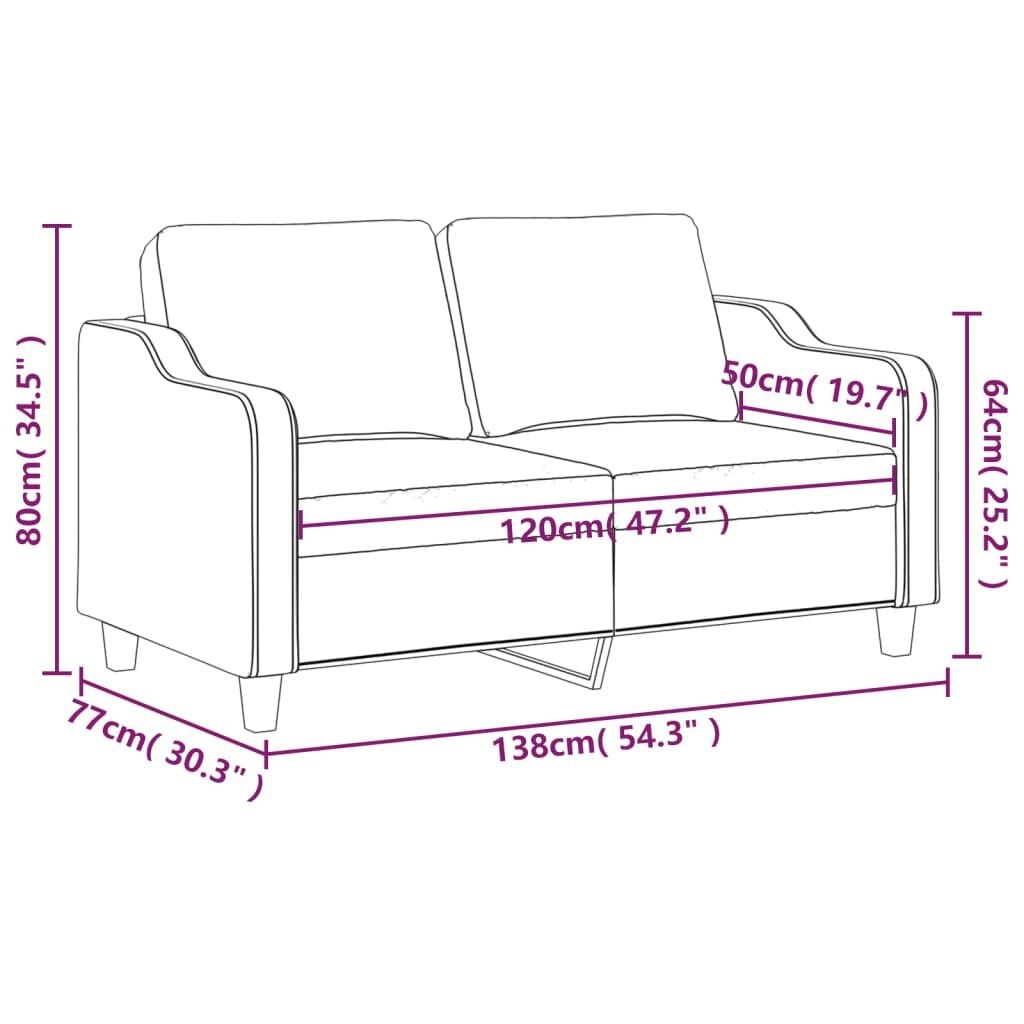Modernes 2-Sitzer Sofa, 120 cm, Dunkelgrau - bis zu 35% Rabatt