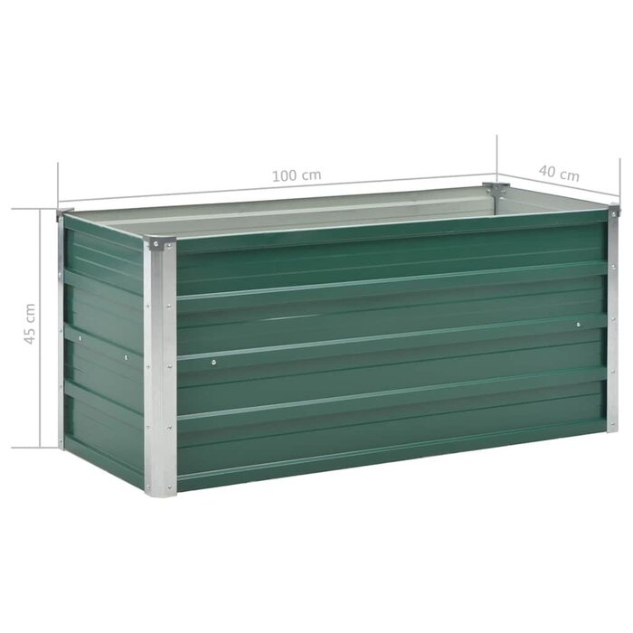 Robustes Hochbeet 100x40x45cm, Stahl, Grün - Jetzt bis zu 35% Rabatt