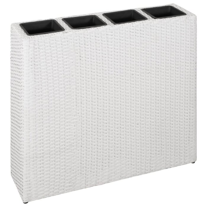 Stilvolles Poly-Rattan Hochbeet mit 4 Töpfen - bis zu 35% Rabatt