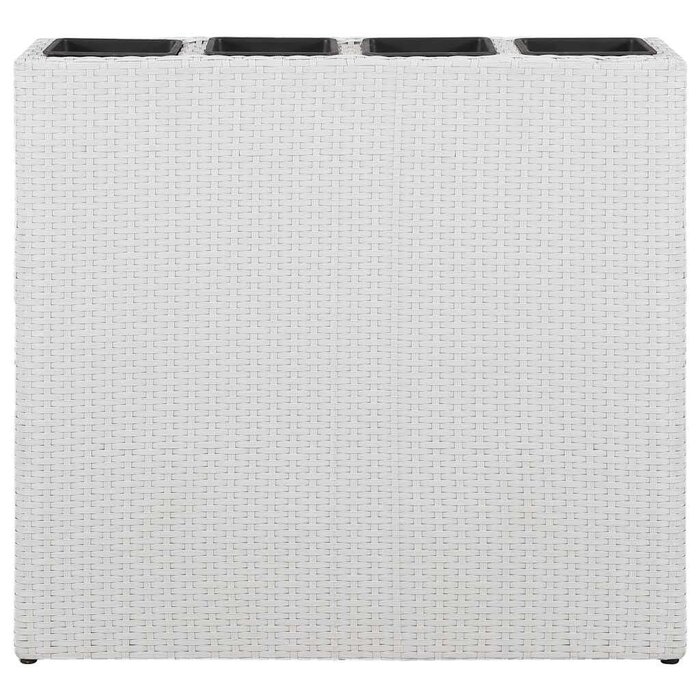 Stilvolles Poly-Rattan Hochbeet mit 4 Töpfen - bis zu 35% Rabatt