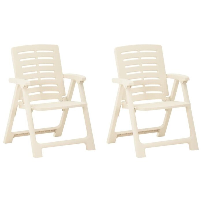 3-tlg. Bistro-Set aus Kunststoff, klappbar, Weiß - bis zu 35% Rabatt
