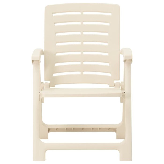 3-tlg. Bistro-Set aus Kunststoff, klappbar, Weiß - bis zu 35% Rabatt