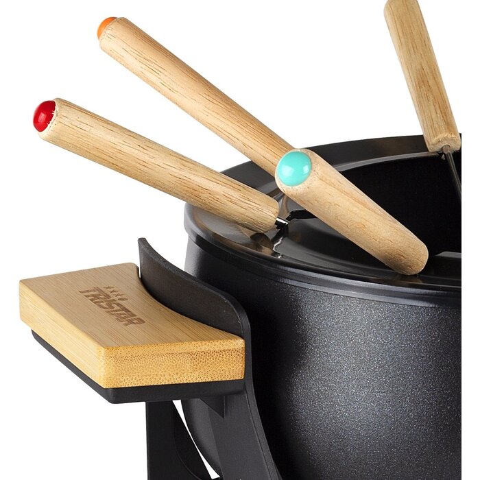 Elektrisches Fondue-Set für 8 Personen mit Bambus-Elementen - bis zu 35% Rabatt