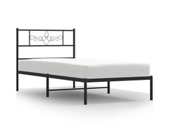 Metallbettgestell 75x190 cm Schwarz - Robust & Zeitlos - bis zu 35% Rabatt