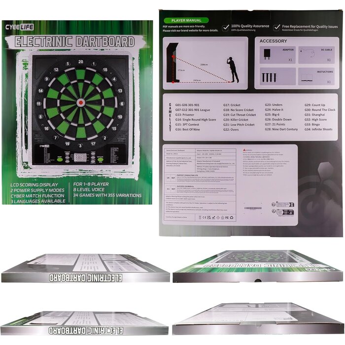 Elektronische Dartscheibe für 8 Spieler - Jetzt bis zu 35% Rabatt sichern!