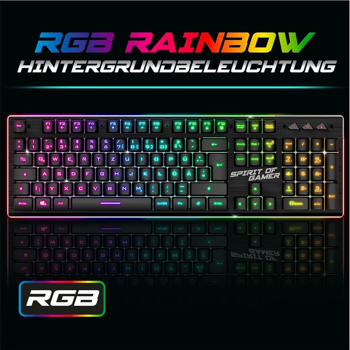 Kabelloses Gaming-Set: Tastatur & Maus, QWERTZ, RGB, bis zu 35% Rabatt