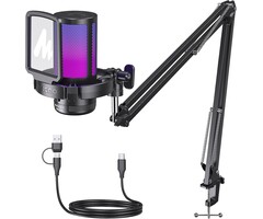 USB-Kondensatormikrofon mit RGB-Beleuchtung - bis zu 35% Rabatt im Outlet