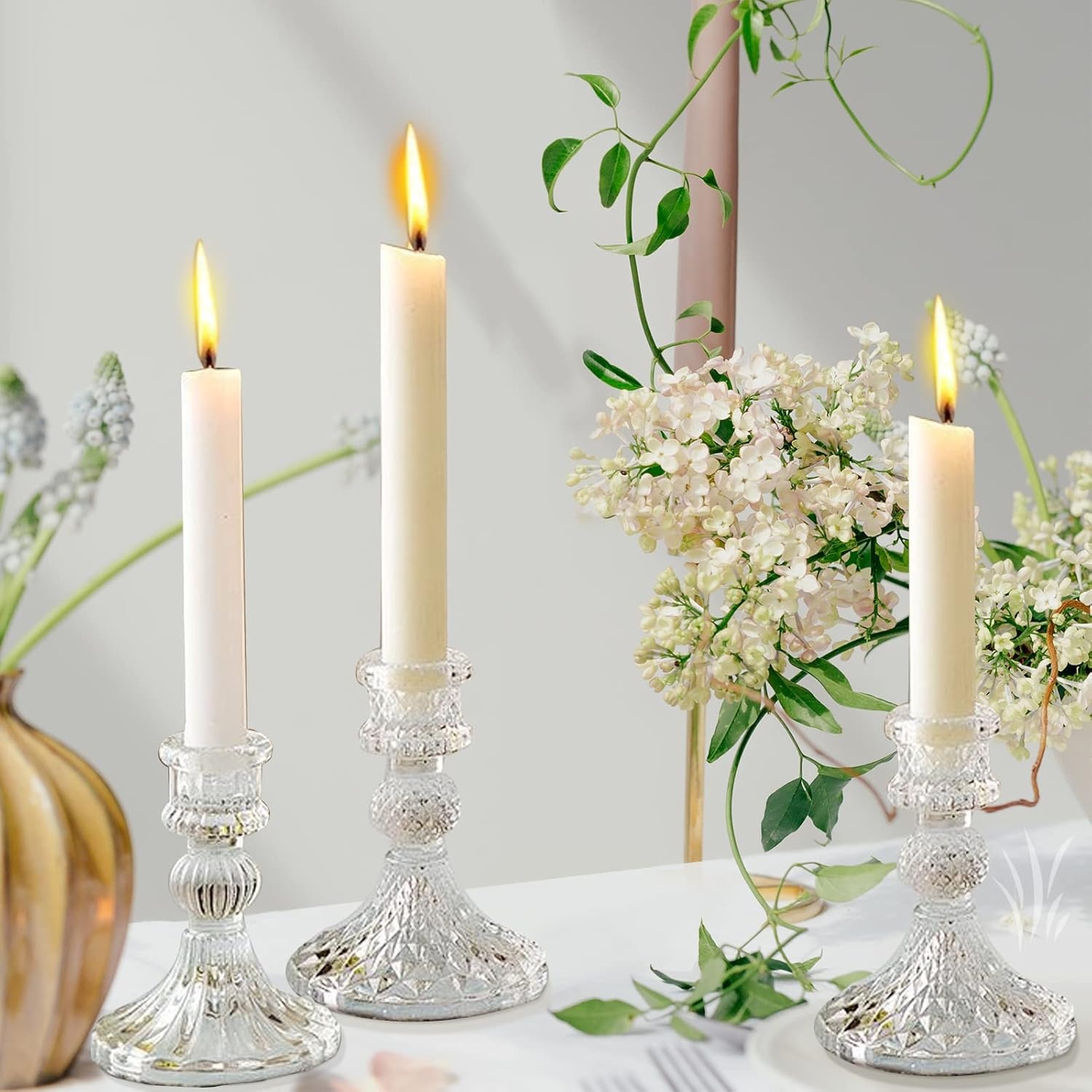 8-tlg. Glaskerzenhalter Set - Transparent & Elegant - Sparen Sie bis zu 35 %