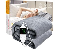 Beheizbare Fleecedecke 180x150cm Grau - Bis zu 35% Rabatt