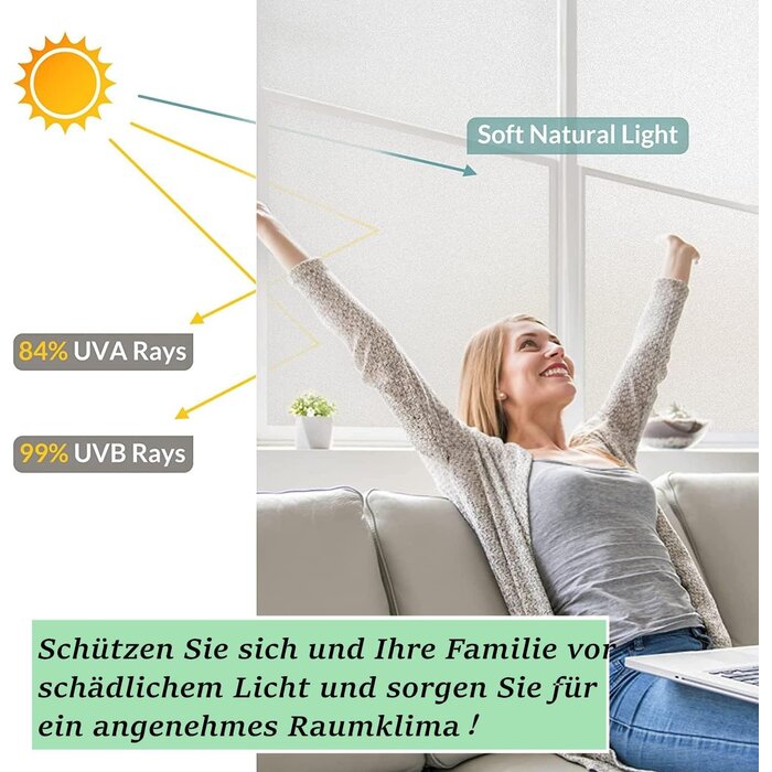 Milchglas-Fensterfolie 75x300cm, blickdicht - Jetzt bis zu 35% Rabatt sparen