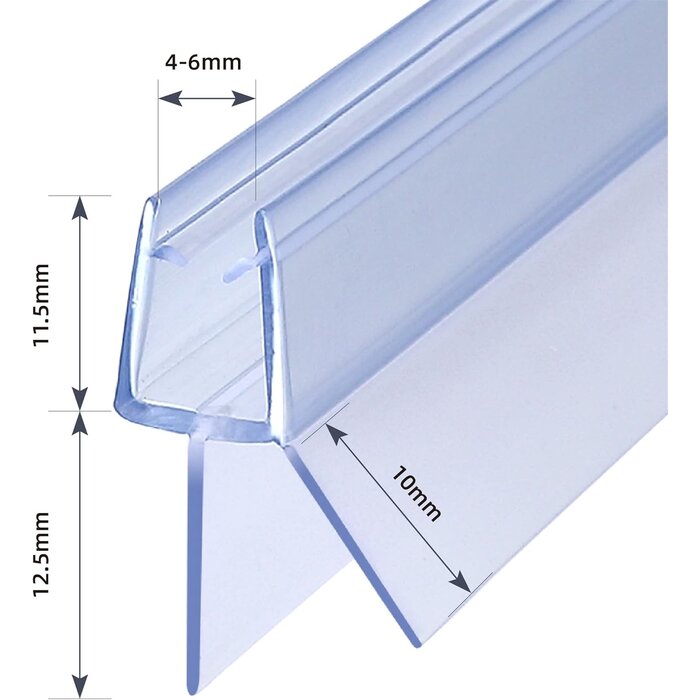 Duschdichtung 2x100cm für 4-6mm Glas - transparent - bis zu 35% Rabatt