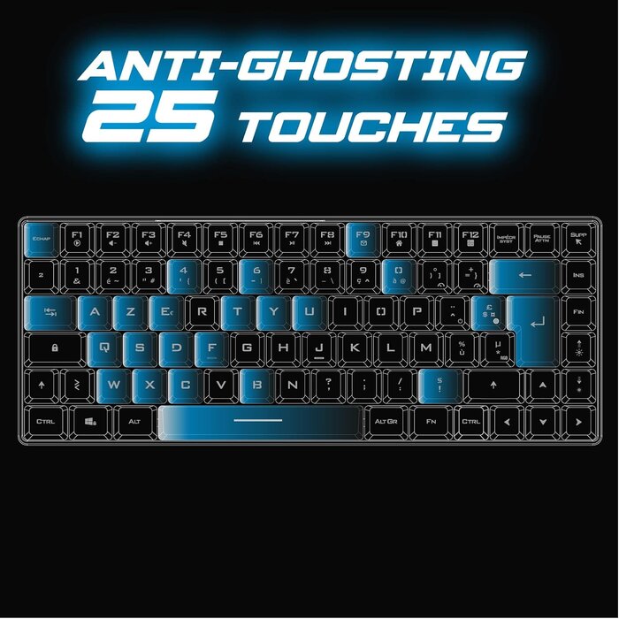 Kompakte Kabellose Gaming-Tastatur AZERTY RGB - Bis zu 35% Rabatt