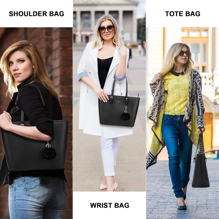 Elegante Damen Laptop-Tasche (15,6 Zoll) - Schwarz - bis zu 35% Rabatt