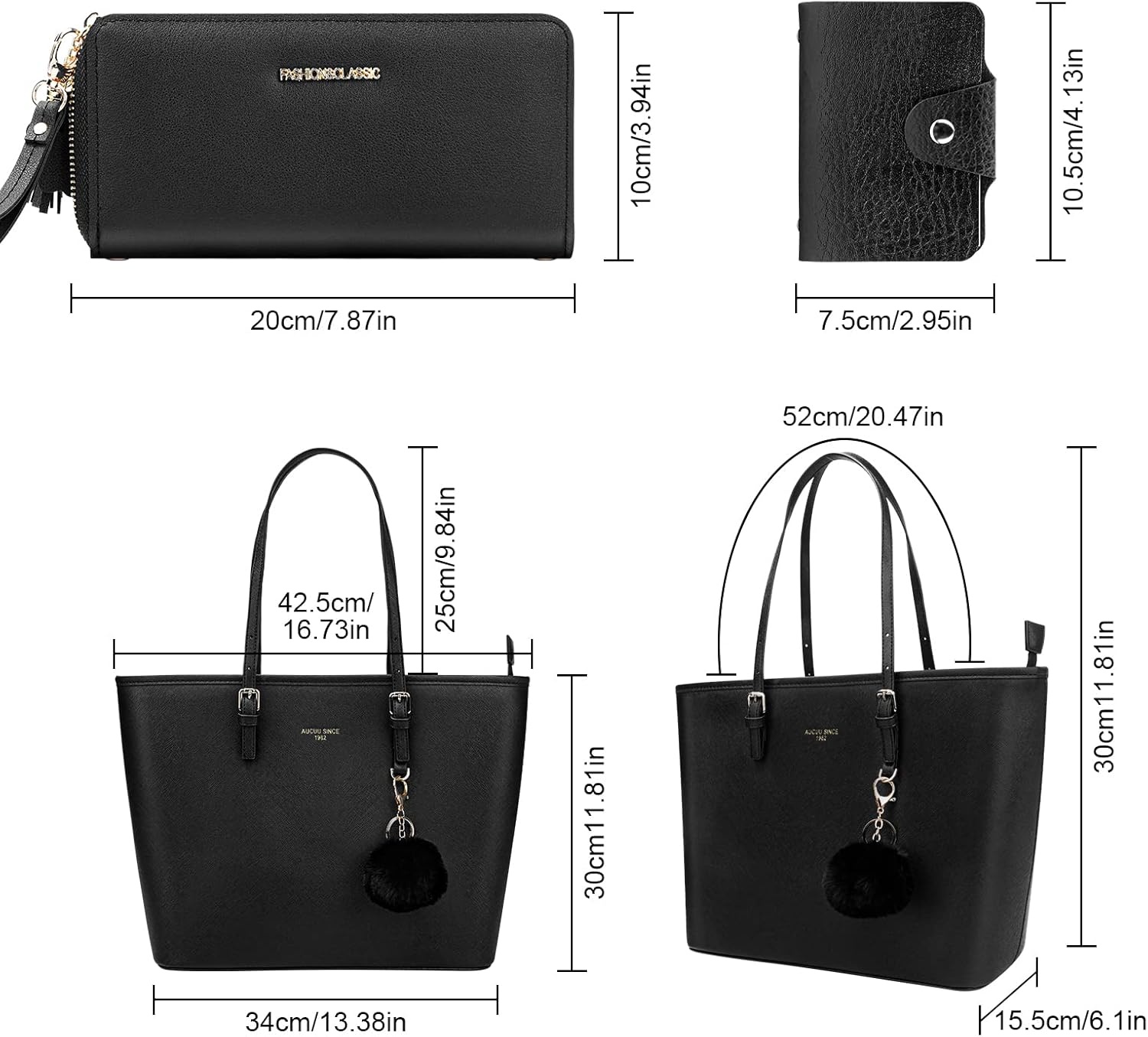 Elegante Damen Laptop-Tasche (15,6 Zoll) - Schwarz - bis zu 35% Rabatt