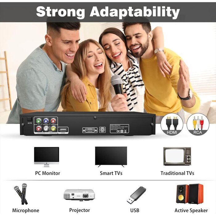 Full HD DVD-Player mit HDMI & Karaoke - Sparen Sie jetzt bis zu 35%