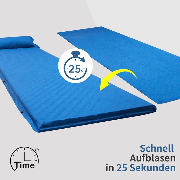 Selbstaufblasende Isomatte 200x65cm - Camping Schlafmatte bis zu 35% reduziert