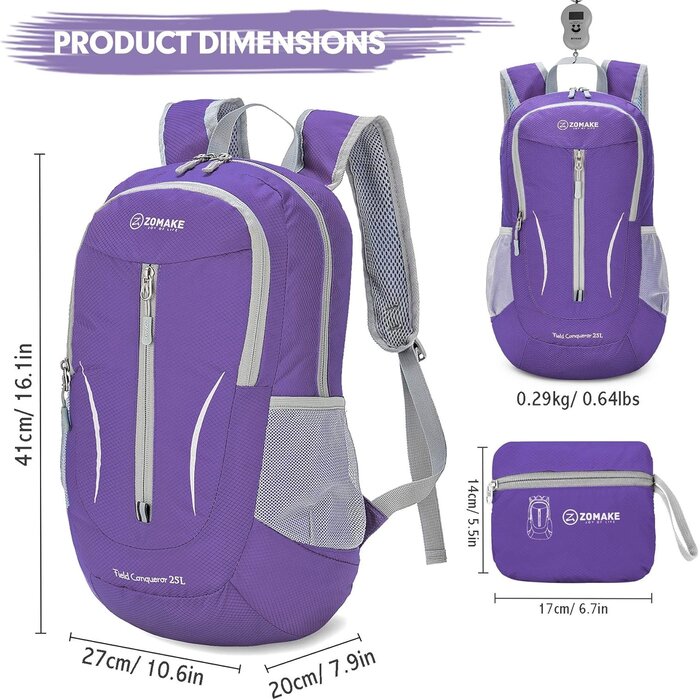 Leichter 25L Falt-Rucksack: Wasserabweisend & Ideal für Outdoor - bis zu 35% Rabatt