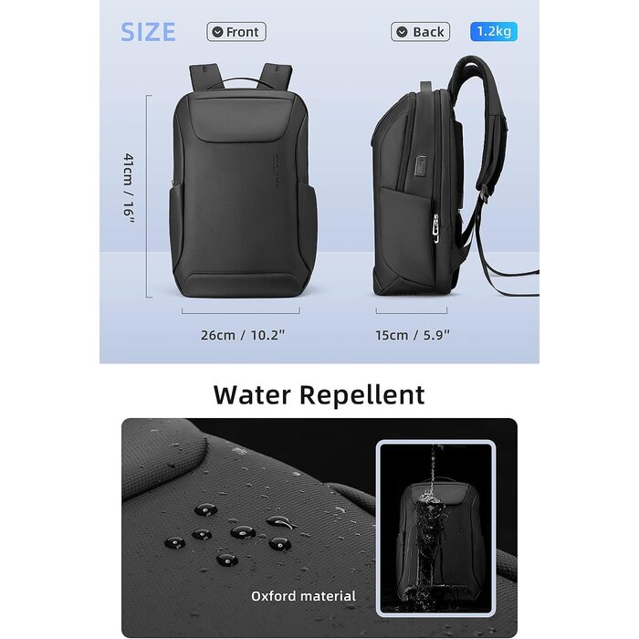 Laptop-Rucksack 15,6 Zoll bis zu 35% Rabatt - Wasserabweisende Business-Tasche