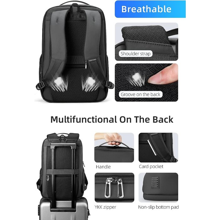Laptop-Rucksack 15,6 Zoll bis zu 35% Rabatt - Wasserabweisende Business-Tasche