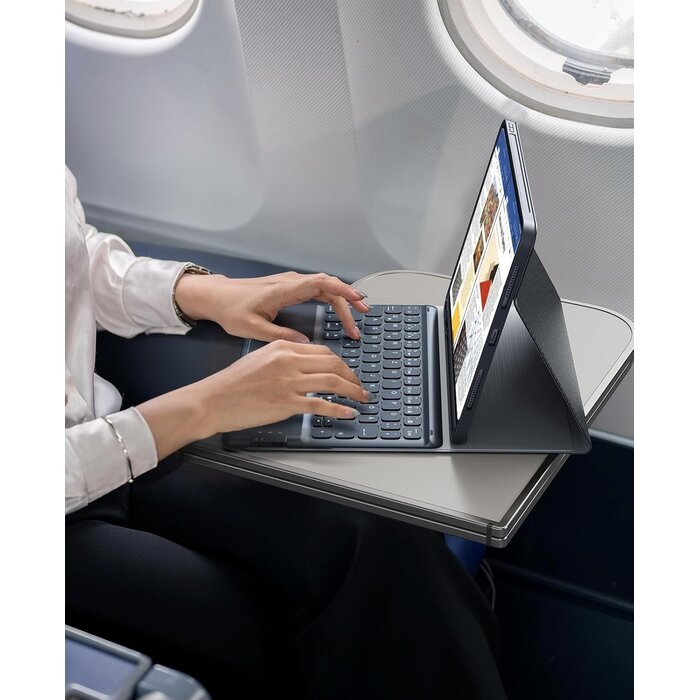 iPad Tastaturhülle mit Touchpad & QWERTZ - Schwarz - Bis zu 35% Rabatt