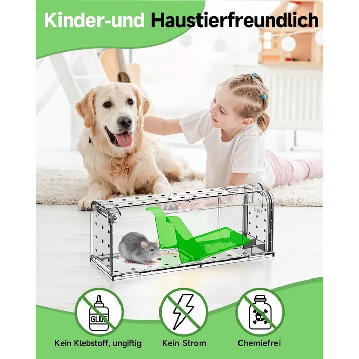 4x Humane Lebend-Mausefallen - Tierschutzfreundlich - jetzt bis zu 35% sparen