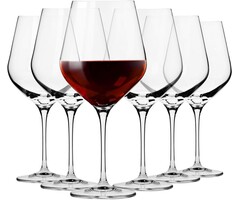 6er-Set Burgunder-Rotweingläser, 860 ml - Kristallglas, bis zu 35% Rabatt