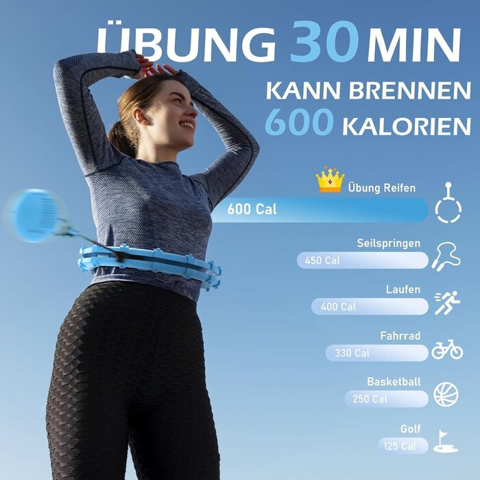 Smart Hula Hoop Fitness-Reifen, verstellbar - jetzt bis zu 35 % Rabatt