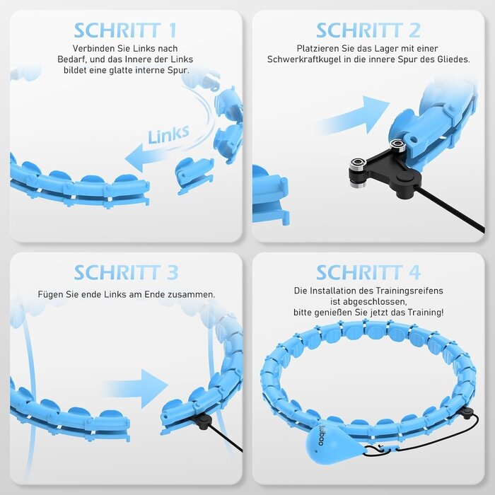 Smart Hula Hoop Fitness-Reifen, verstellbar - jetzt bis zu 35 % Rabatt