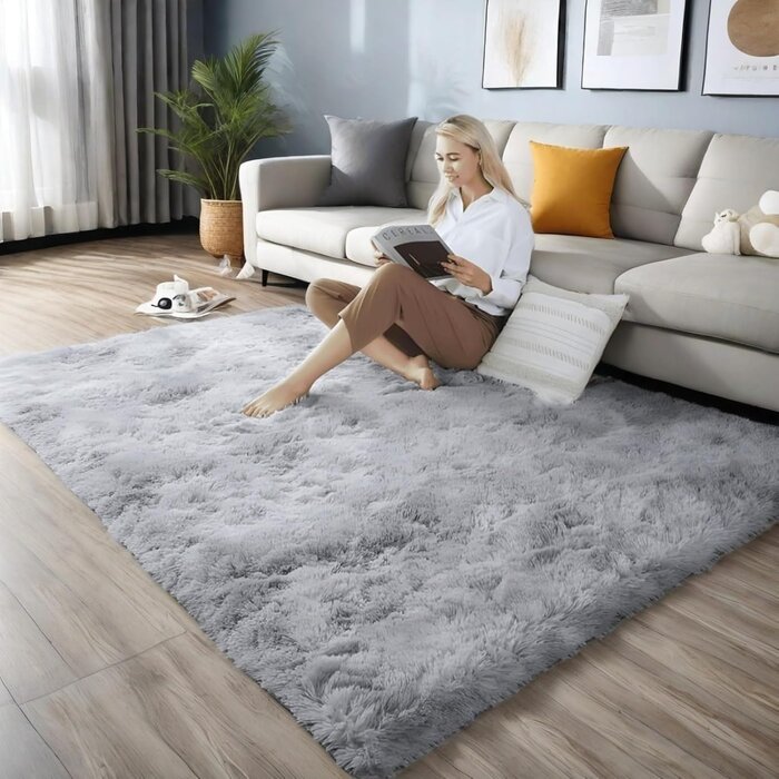 Weicher Hochflor-Teppich Weinrot 160x200cm - Jetzt bis zu 35% Rabatt