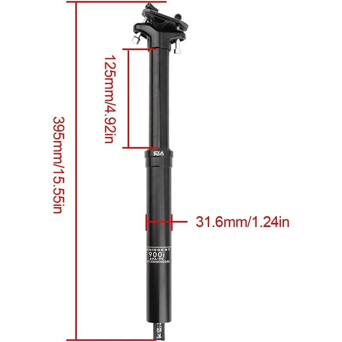 Hydraulische Dropper-Sattelstütze 31,6x395mm - Jetzt bis zu 35% sparen!