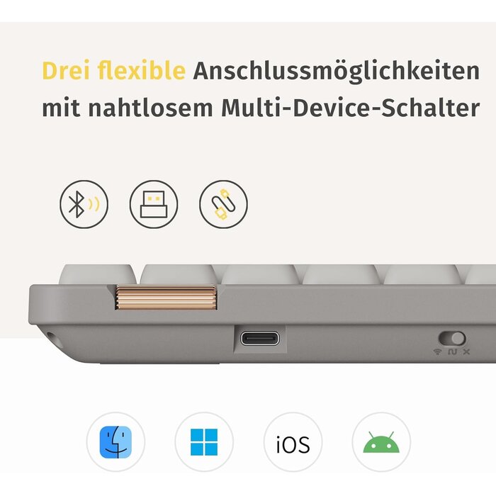 Mechanische Low-Profile Tastatur QWERTZ - bis zu 35 % Rabatt