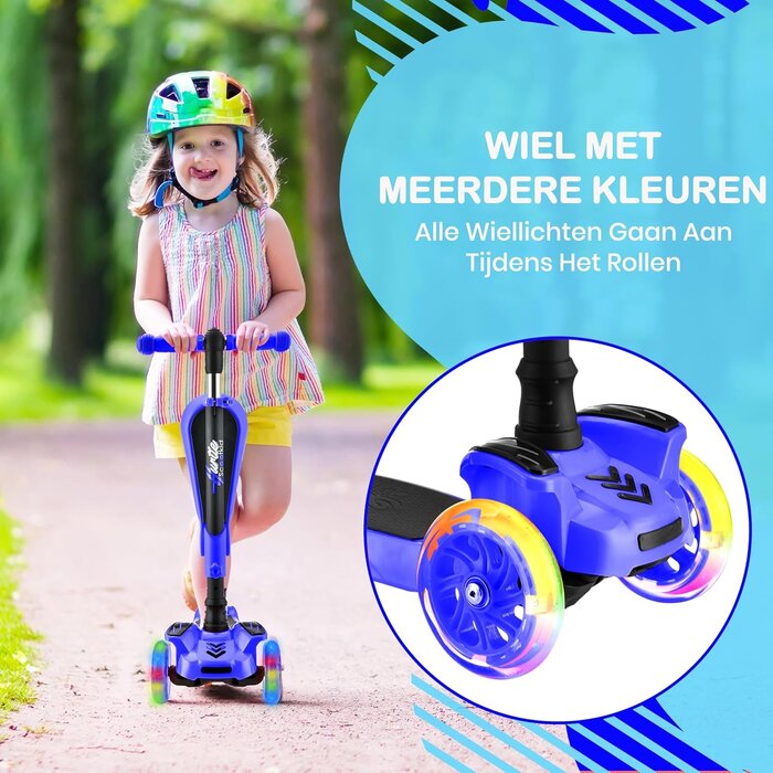 3-Rad-Kinderroller mit LED-Rädern & Sitz - Faltbar - bis zu 35% Rabatt