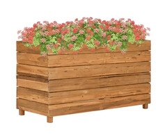 Hochbeet aus Teakholz & Stahl 100x40cm - bis zu 35% Rabatt