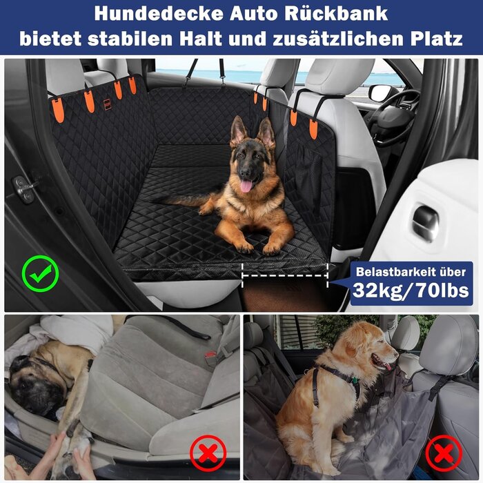 Premium Hundeschondecke für die Rückbank - wasserdicht - bis zu 35% Rabatt