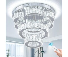 LED-Kristall-Deckenleuchte 40cm, Blumen-Design, Dimmbar, bis zu 35% Rabatt