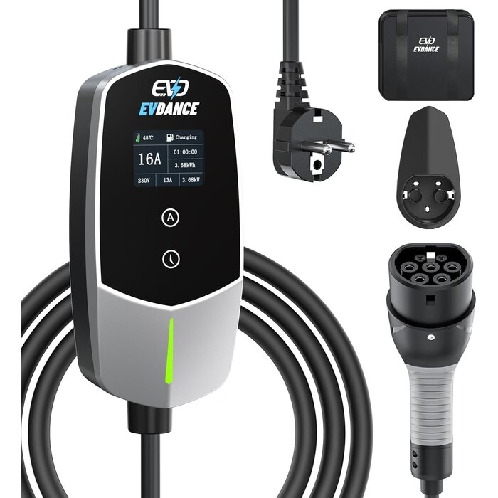Mobile Wallbox 11 kW Typ 2 Ladegerät, 3-phasig, 7,8m - bis zu 35% Rabatt