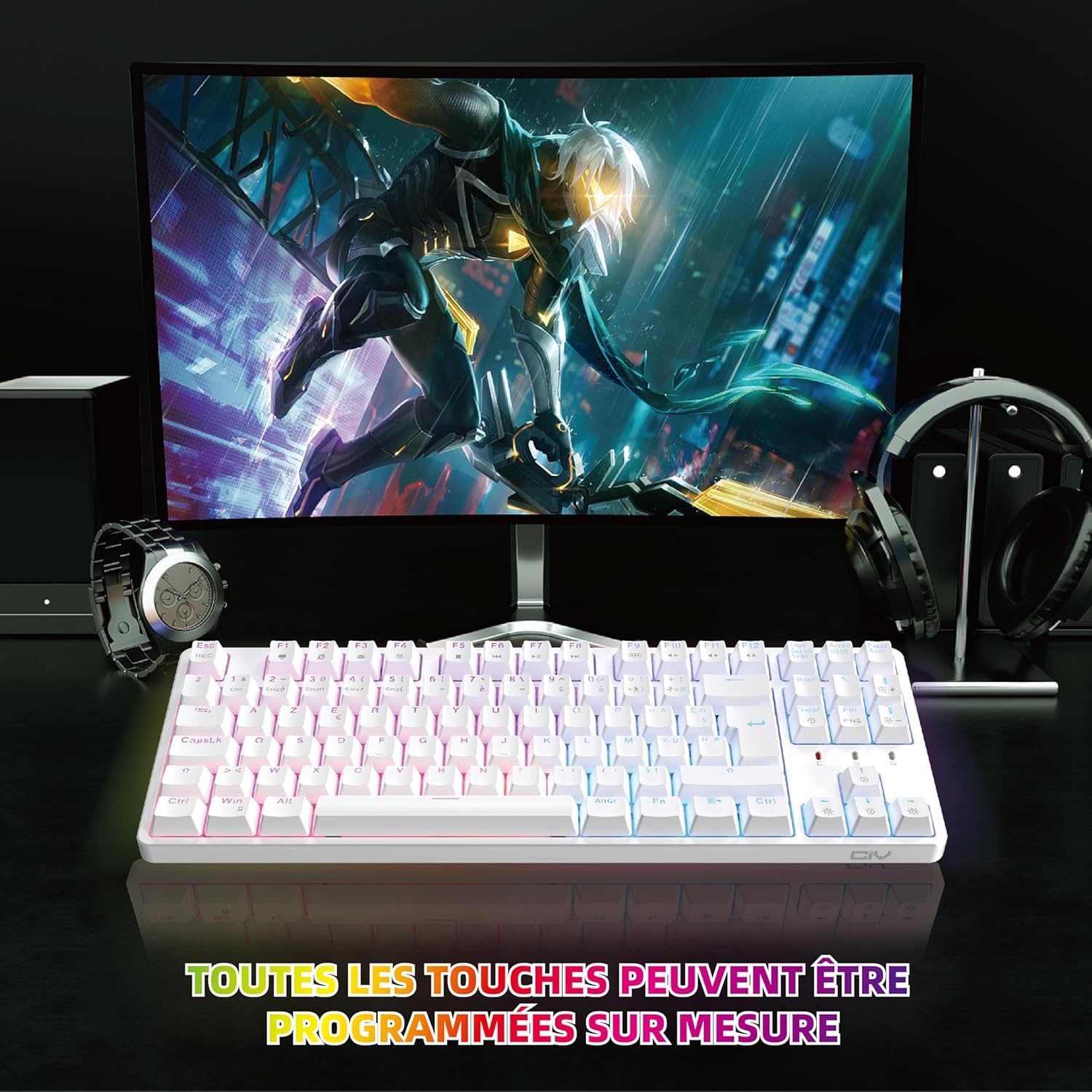 Mechanische Gaming-Tastatur AZERTY RGB bis zu 35 % günstiger