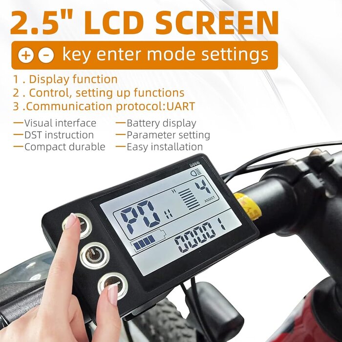 S866 E-Bike LCD-Display 24V-48V mit 5-Pin Anschluss - bis zu 35% Rabatt
