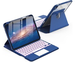 360° drehbare iPad Tastatur-Hülle mit Touchpad (Ozeanblau) - bis zu 35% Rabatt