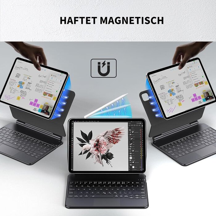 Magnetische iPad Tastaturhülle mit Touchpad - Jetzt bis zu 35% Rabatt sparen