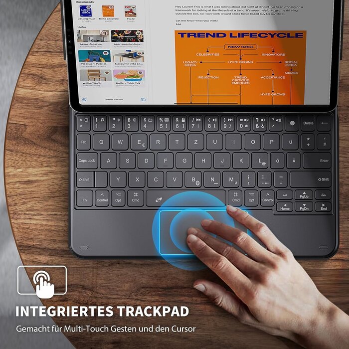 Magnetische iPad Tastaturhülle mit Touchpad - Jetzt bis zu 35% Rabatt sparen
