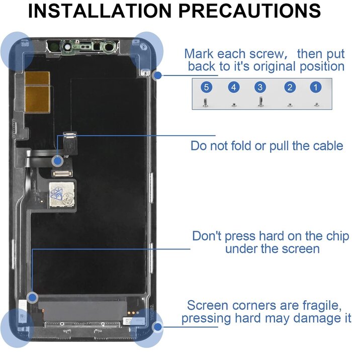 iPhone 11 Pro Display Ersatz-Set - Hochwertiger Touchscreen bis zu 35% reduziert