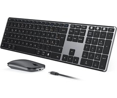 Kabelloses QWERTZ-Tastatur & Maus Set - Ultraflach & Wiederaufladbar, bis zu 35%
