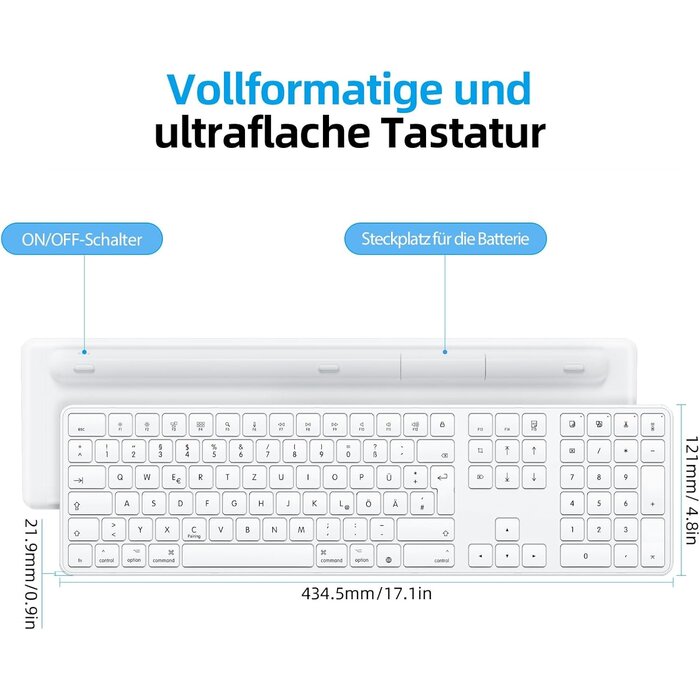 Kabellose Bluetooth-Tastatur für Mac - QWERTZ - Bis zu 35 % Rabatt